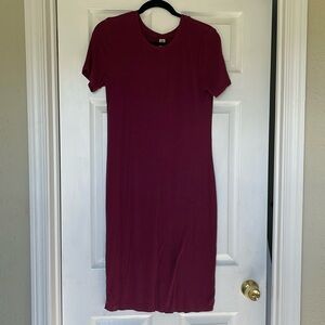 Maroon Midi dress